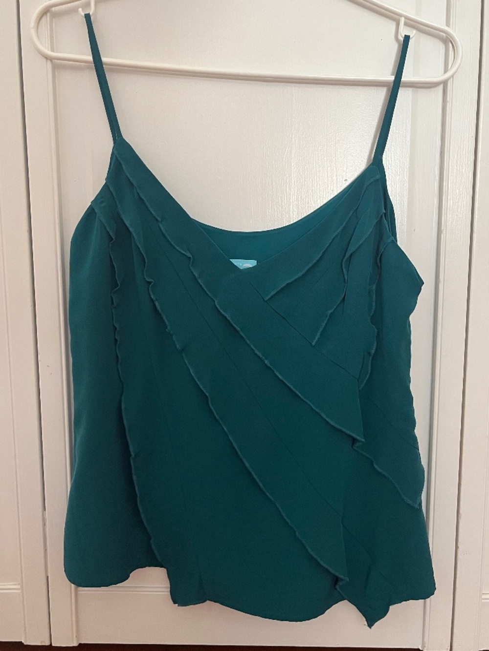 Barney’s New York COOP ruffle front silk tank M